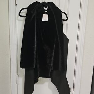 Lauren Conrad NWT Faux Fur Cardigan Vest Size 0/S